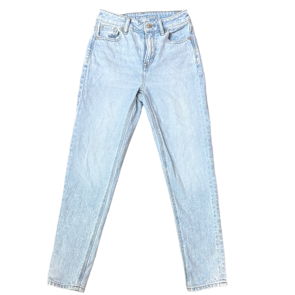 American Eagle Outfitters High Rise Sky Blue Ankle Skinny MOM Jeans SKU1405